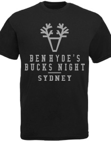 Personalised logo for bucks party shirts