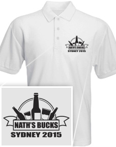 Personalised bucks night tshirts