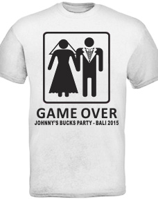 Bucks Party T Shirt Ideas - Game Over