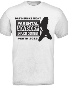 personalised bucks night tshirt