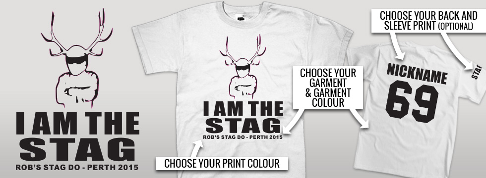 Personalised Stag Night T-Shirts design