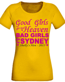 Personalised hens party tshirts