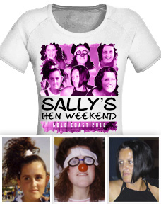 Hens night t shirt with photo design