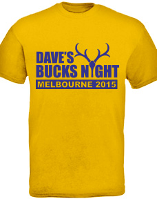 T-shirt logo for Bucks Party Ideas
