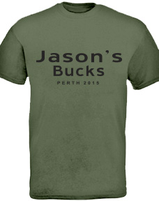 personalised bucks night shirts logo