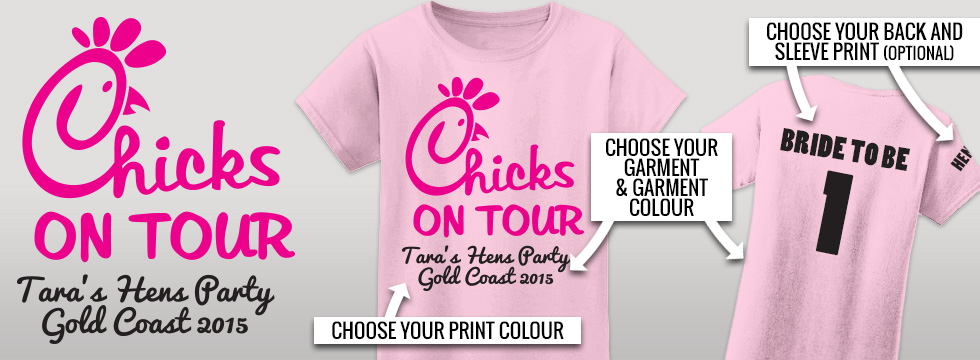 Hen Ideas - Chicks On Tour T Shirt