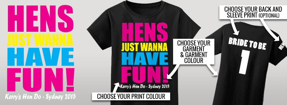 Personalised Hens Party Shirts