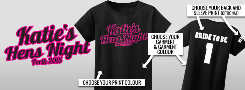 Hens Night personalised T-Shirt design