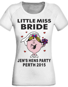 Bride TShirts with personalised details